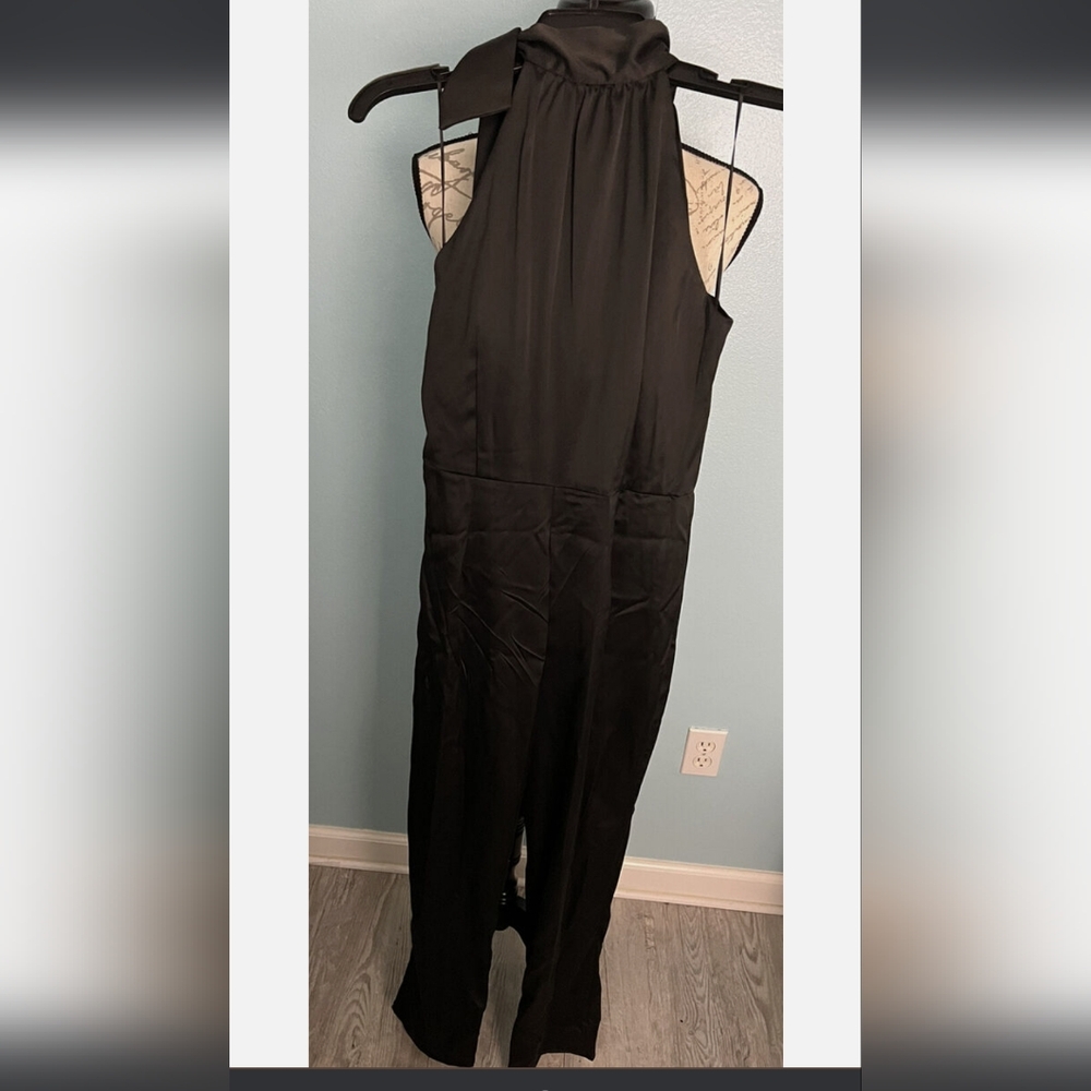 Nicole miller halter jumpsuit tie back